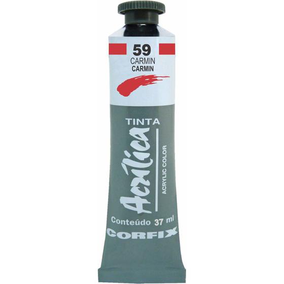 Imagem de Tinta Acrílica Corfix 37ml Cor Carmim 59 G2