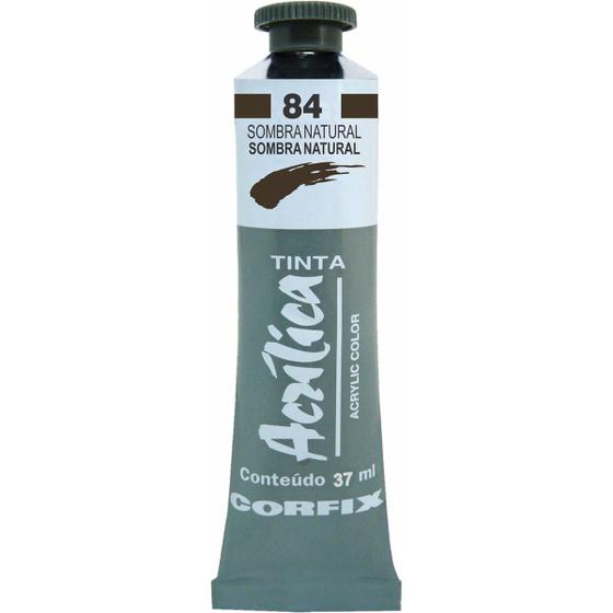 Imagem de Tinta Acrílica Corfix 37ml Cor Sombra Natural 84 G1