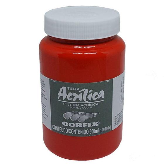 Imagem de Tinta Acrilica Corfix 500Ml Vermelho Francês 56