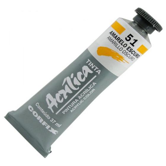 Imagem de Tinta Acrílica Corfix Amarelo Escuro 37ml