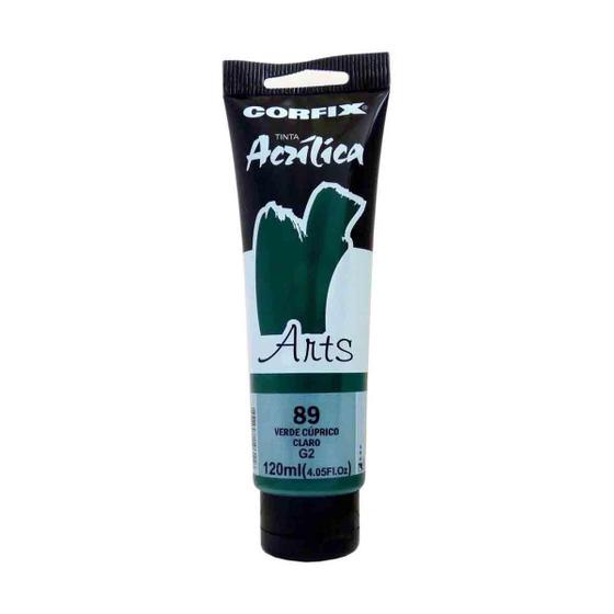 Imagem de Tinta Acrilica Corfix Arts G2 89 Verde Cuprico Claro 120Ml