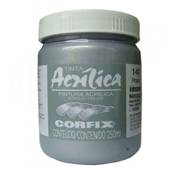 Imagem de Tinta Acrílica Corfix Prata Iridescente 250ML