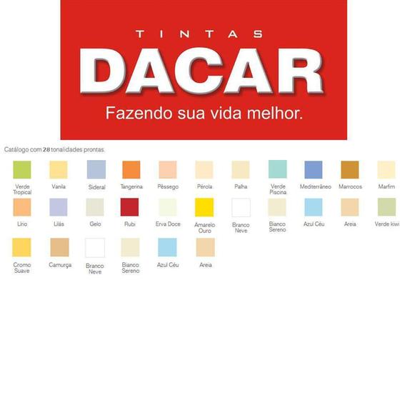 Tinta Acrílica Dacar Fosco Profissional 3,6 L Palha - Tinta para Parede ...