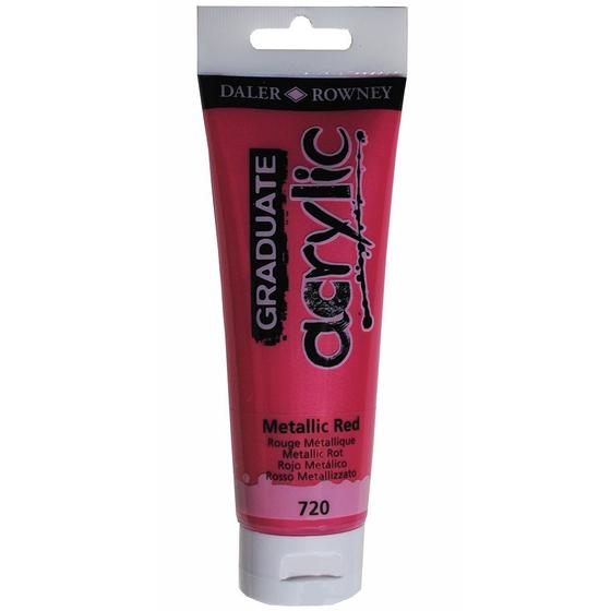 Imagem de Tinta Acrílica Daler Rowney Graduate 720 Metallic Red 120 ml 123120720