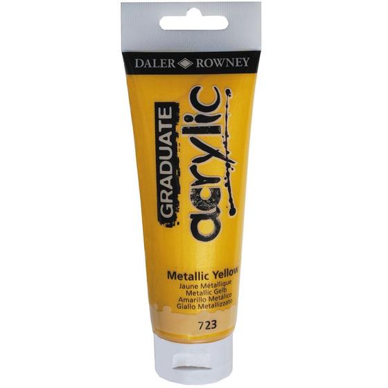 Imagem de Tinta Acrílica Daler Rowney Graduate 723 Metallic Yellow 120 ml 123120723