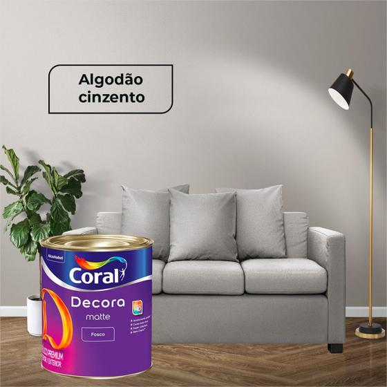 Imagem de Tinta Acrílica Decora Coral Acrílico Premium Lavável Fosca 800ml