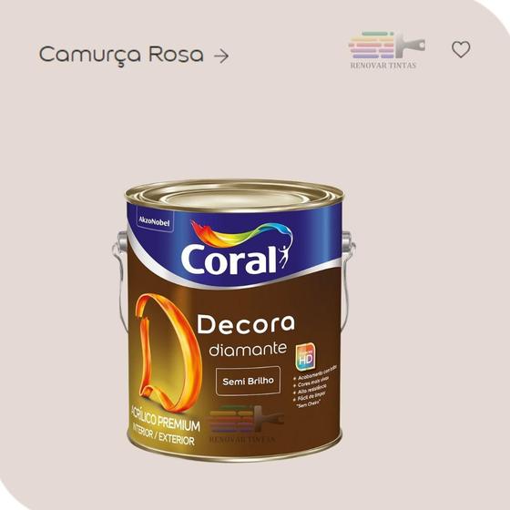 Imagem de Tinta Acrílica Decora Diamante (semi Brilho) 800ml - Cores