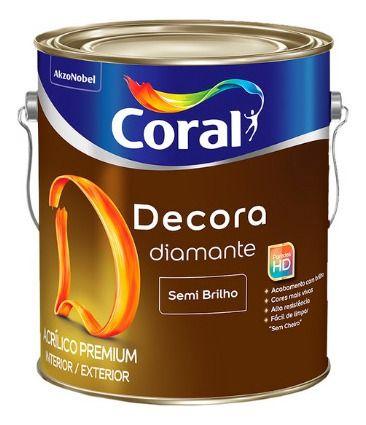 Imagem de Tinta Acrílica Decora Diamante (semi Brilho) Branco 3,6l