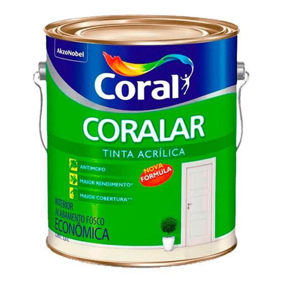 Imagem de Tinta acrilica economica 3,6l branco coralar