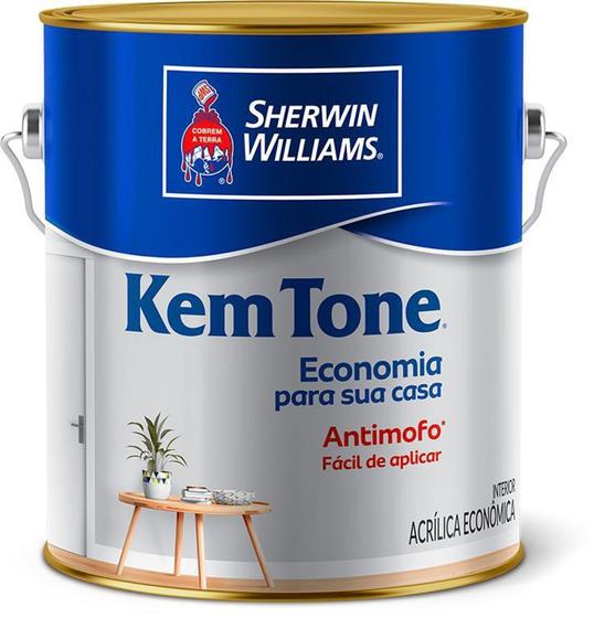 Imagem de Tinta acrílica econômica 3,6l branco kem tone - SHERWIN WILLIAMS