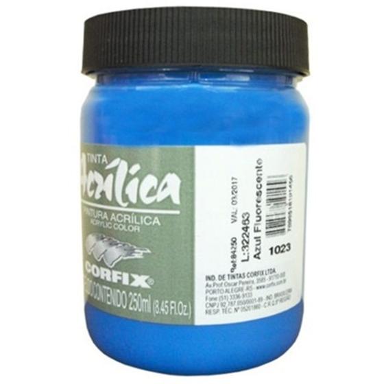 Imagem de Tinta Acrílica Fluorescente Corfix 250ml Azul 1023