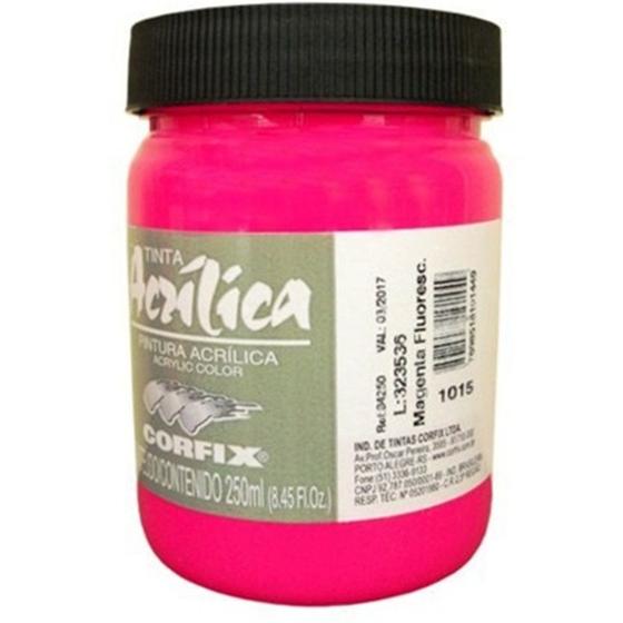 Imagem de Tinta Acrílica Fluorescente Corfix 250ml Magenta 1015