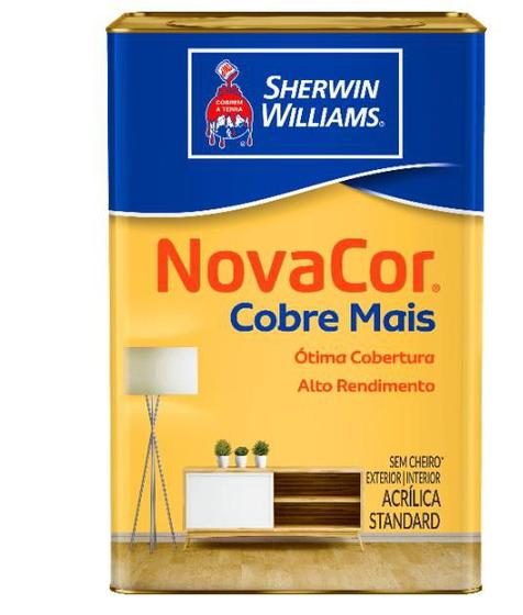 Tinta Acrilica Fosca Branco Novacor Cobre Mais - Sherwin Williams Menor preço em Tinta Acrilica Fosca Branco Novacor Cobre Mais - Sherwin Williams