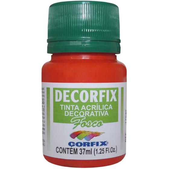 Imagem de Tinta Acrilica Fosca Decorfix Vermelho Fogo 37ML.