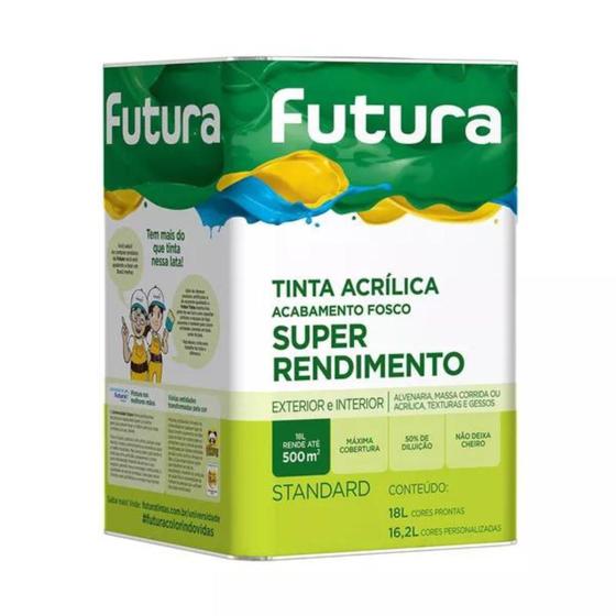 Imagem de Tinta acrilica fosca (escolha a cor) 18 litros super rendimento - futura 