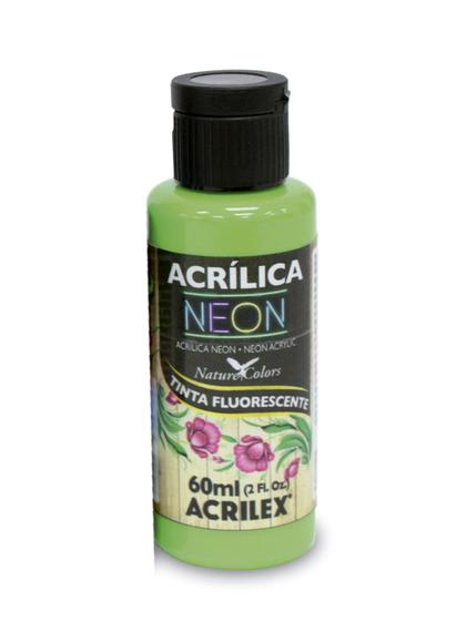 Imagem de Tinta Acrílica Fosca Neon Fluorescente 60ml Slime Acrilex