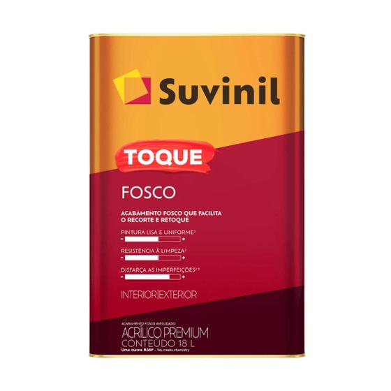 Imagem de Tinta Acrilica Fosca Premium 18 Litros - Suvinil Toque Fosco - V0261