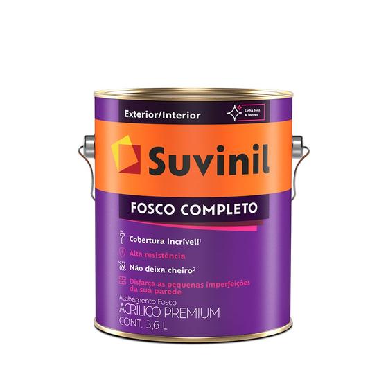 Tinta Acrilica Fosco Completo 3,6L - Suvinil - 53398916 - Unitário Menor preço em Tinta Acrilica Fosco Completo 3,6L - Suvinil - 53398916 - Unitário