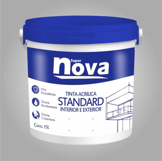 Imagem de TINTA ACRíLICA FOSCO RENDE MUITO BRANCO SUPER NOVA 15L