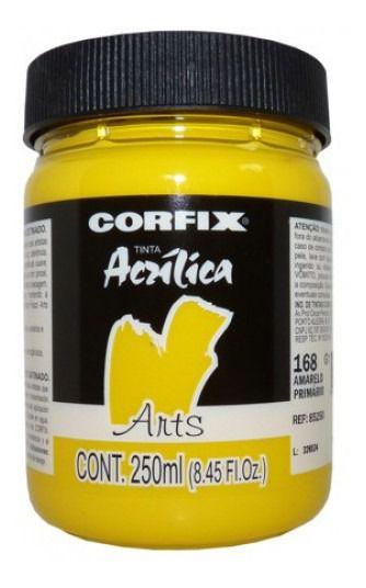 Imagem de Tinta Acrílica G1 Arts 168 Amarelo Primário 250ml Corfix