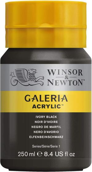 Imagem de Tinta Acrilica Galeria 250ml 331 Ivory Black W&n