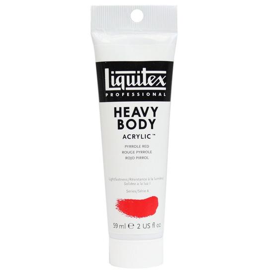 Peinture Acrylique en tube - rouge de pyrrole - Liquitex Basics - Pas