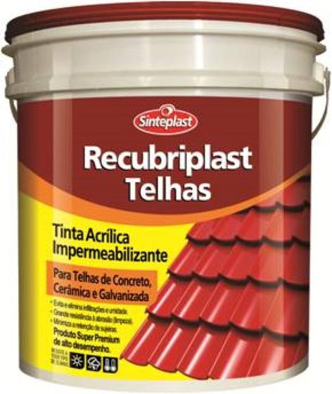 Tinta Acrílica Impermeabilizante Para Telhas Cerâmica 3,6 Lt Menor preço em Tinta Acrílica Impermeabilizante Para Telhas Cerâmica 3,6 Lt