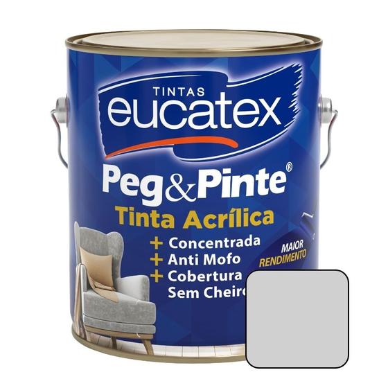 Imagem de Tinta Acrílica Interna Peg E Pinte 3,6l Eucatex Cinza Prata