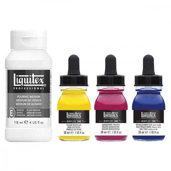 Imagem de Tinta Acrílica Líquida 30ml 04 Peças Cores Primária Liquitex