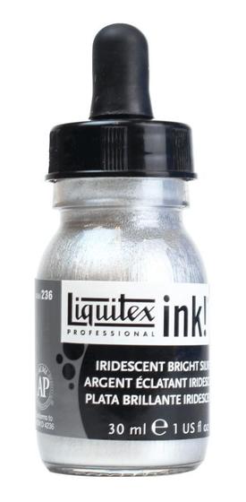 Imagem de Tinta Acrílica Liquida Ink 30ml Iridescent Bright Silver 236