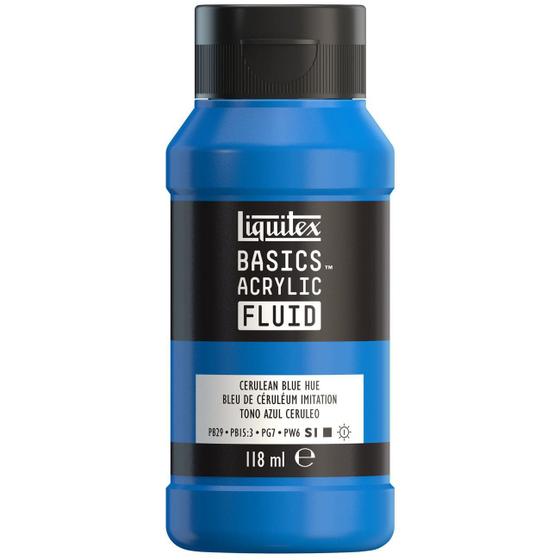 Imagem de Tinta Acrílica Liquitex Basics Fluid 118ml Cerulean Blue Hue