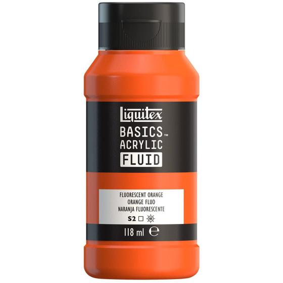 Imagem de Tinta Acrílica Liquitex Basics Fluid 118ml Fluo Orange