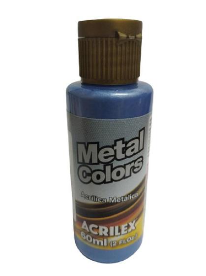 Imagem de Tinta Acrílica Metal Colors Azul Mar - 535 - Acrilex - 60Ml