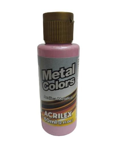 Imagem de Tinta Acrílica Metal Colors Rosa - 537 - Acrilex - 60Ml