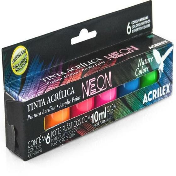 Imagem de Tinta Acrílica Neon Nature Colors com 6 un Acrilex