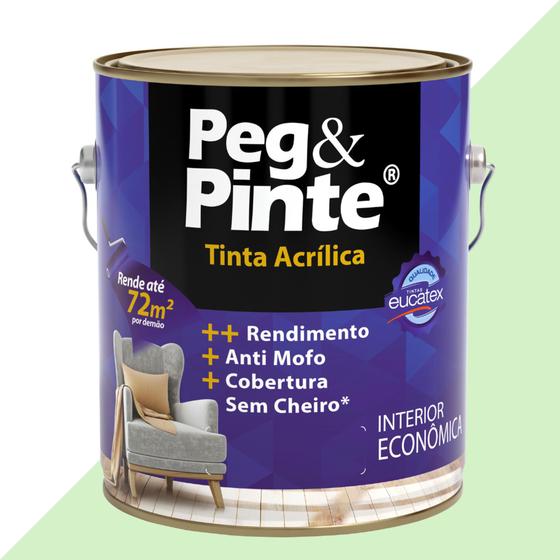 Imagem de Tinta Acrílica para Parede Peg e Pinte 3,6L Eucatex