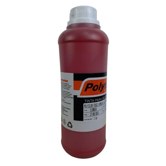 Imagem de Tinta Acrilica Pigmento Concentrado Vermelho Vivo Fosco Polycolor 1Kg