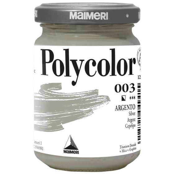 Imagem de Tinta Acrílica Polycolor Maimeri 140ml 003 Silver