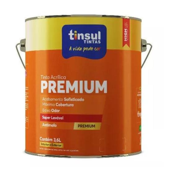 Imagem de Tinta Acrílica Premium Branco Fosco 3,6l  Tinsul