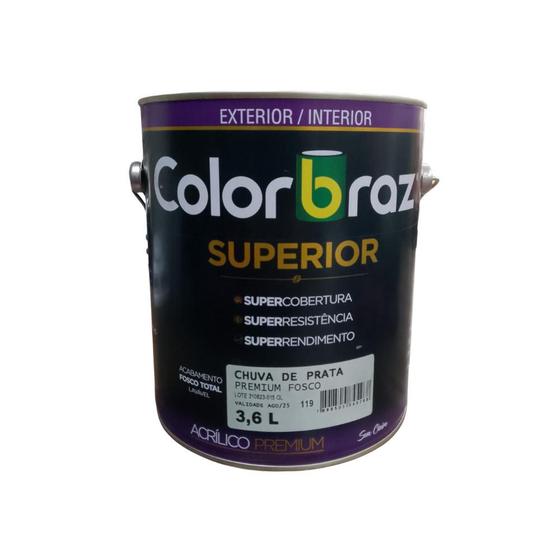 Imagem de Tinta Acrílica Premium Superior Fosco Colorbraz 3,6L Chuva de Prata