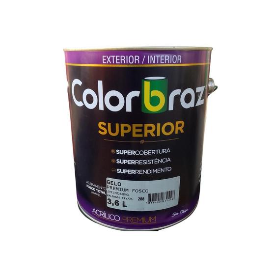 Imagem de Tinta Acrílica Premium Superior Fosco Colorbraz 3,6L - Gelo