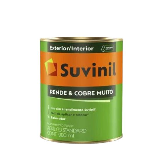 Imagem de Tinta Acrílica Rende Muito Fosco Branco Neve 900ml - Suvinil