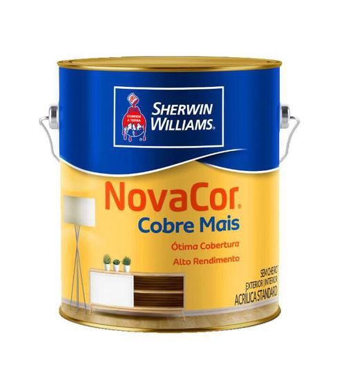 Imagem de Tinta acrílica standard 3,6l branco neve cobre mais novacor sw