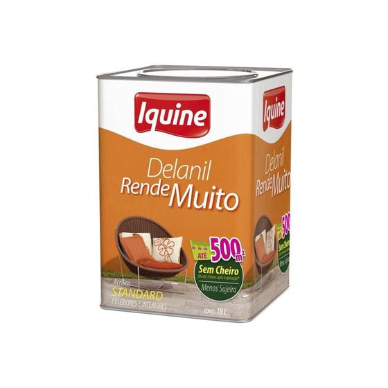 Tinta Acrílica Standard Delanil Rende Muito Gelo 18 Litros - Iquine Menor preço em Tinta Acrílica Standard Delanil Rende Muito Gelo 18 Litros - Iquine