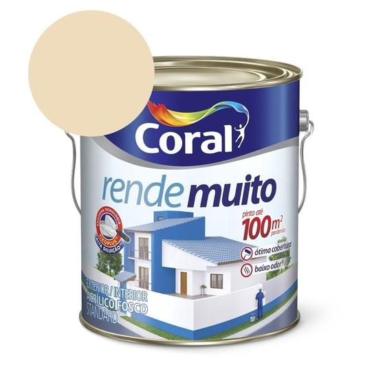 Imagem de Tinta Acrílica Standard Fosco Rende Muito Marfim 3,2l Coral