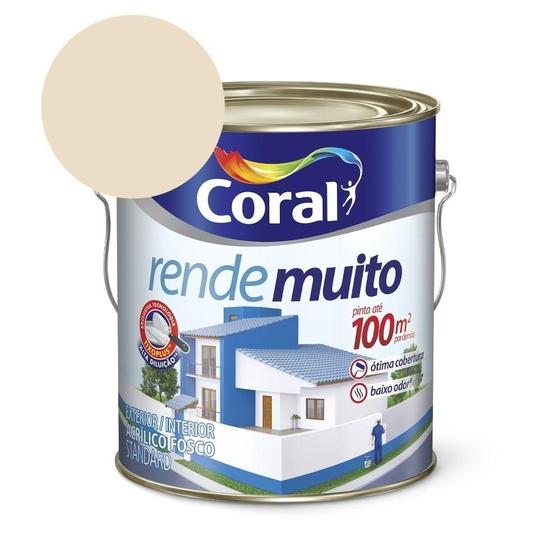 Imagem de Tinta Acrílica Standard Fosco Rende Muito Palha 3,2l Coral