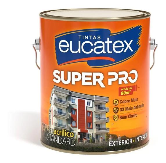 Imagem de Tinta acrilica super pro branco fosco 3,6l eucatex