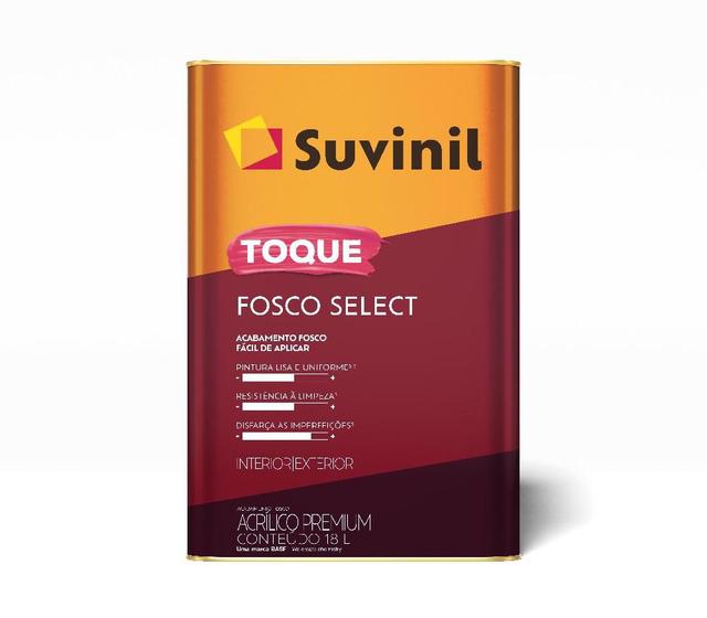 Imagem de Tinta Acrílica Toque Fosco Select Crômio 18L Suvinil