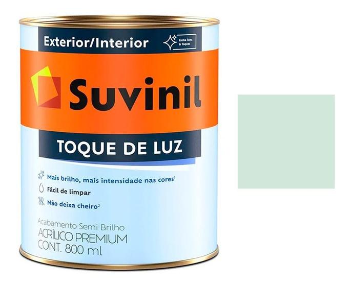 Tinta Acrilica Verde Água Semi Brilho Toque De Luz Suvinil 900ml ...