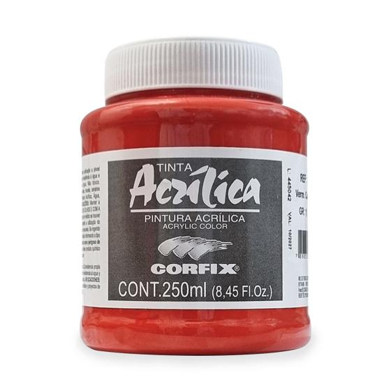 Imagem de Tinta Acrílica Vermelho Cadmio 250ml Corfix 